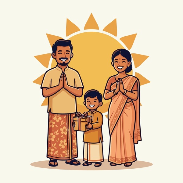 ayubowan pose family wishing sinhala 600nw 2756736061 - Sinhala Tamil New Year quotes image