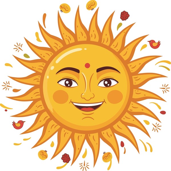 golden sun smiling human face 600nw 2737449689 - Sinhala Tamil New Year quotes image