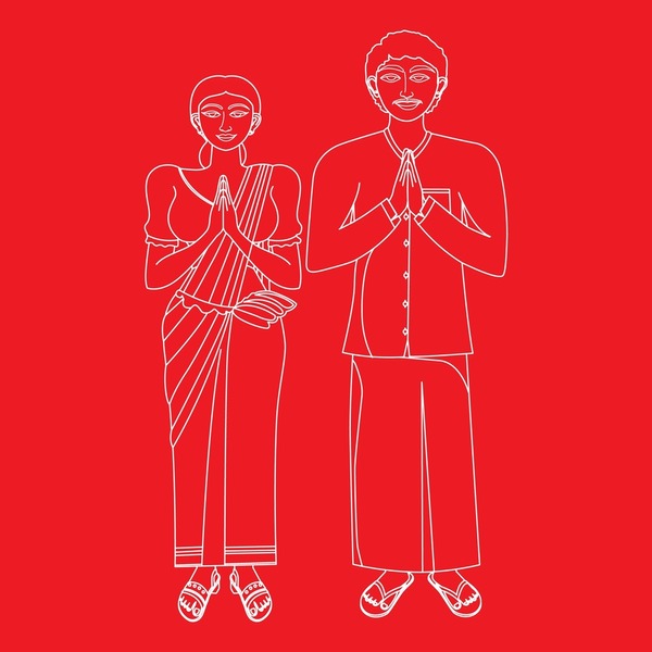 sinhala tami aurudu line drawing 600nw 2050220090 - Sinhala Tamil New Year quotes image