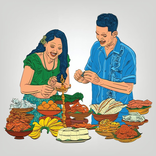 traditional sinhala hindu new year 600nw 2407084249 - Sinhala Tamil New Year quotes image