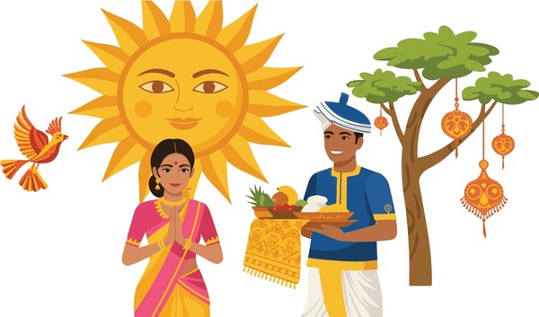 traditional sri lankan couple heart 600nw 2608180971 - Sinhala Tamil New Year quotes image